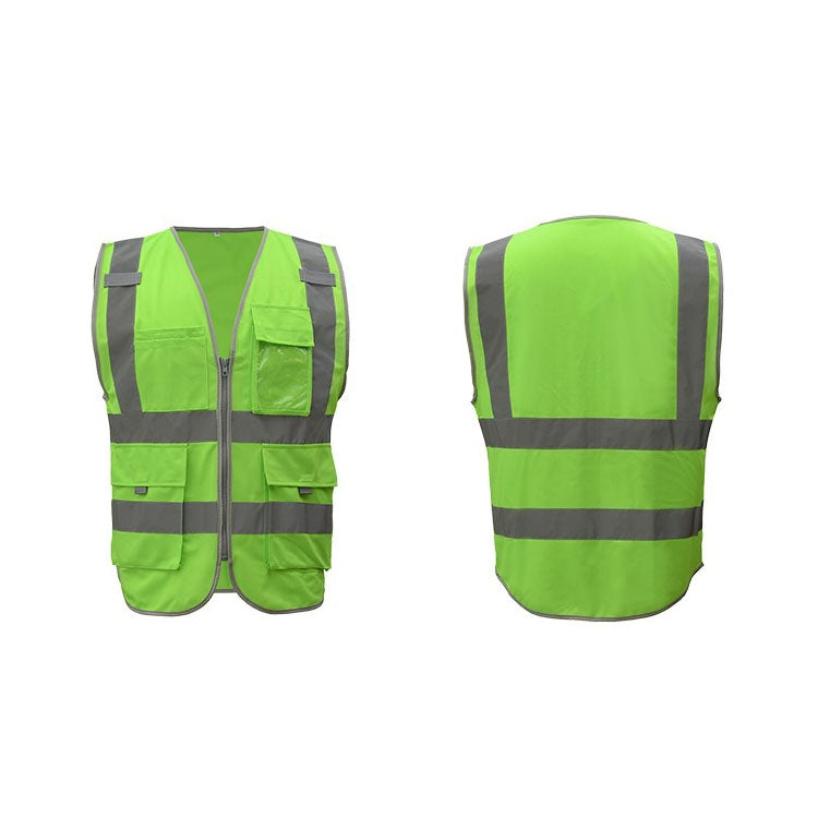 Multi-pockets Safety Vest Reflective Workwear Clothing, Size:XL-Chest 124cm(Green) - Reflective Safety Clothing by PMC Jewellery | Online Shopping South Africa | PMC Jewellery | Buy Now Pay Later Mobicred