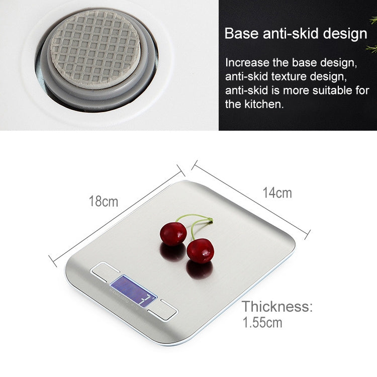 BOH-2012 Digital Multi-function Stainless Steel Food Kitchen Scale with LCD Display, Specification: 5kg/1g (Rose Gold) - Kitchen Scales by PMC Jewellery | Online Shopping South Africa | PMC Jewellery | Buy Now Pay Later Mobicred