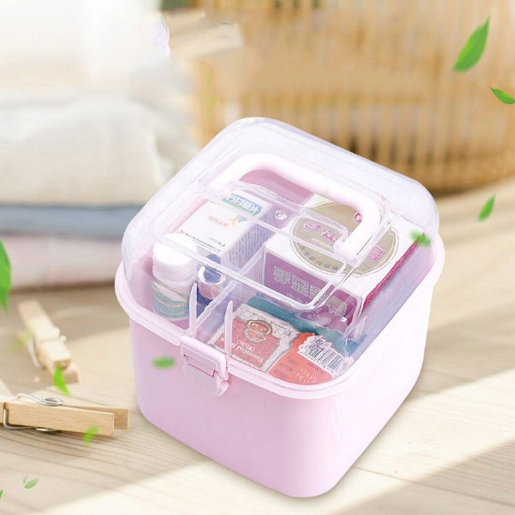 Multifunctional Transparent Plastic Cosmetic Storage Box Household Supplies Storage Pill Box(Pink) - free shipping - PMc TechLife - Order now!
