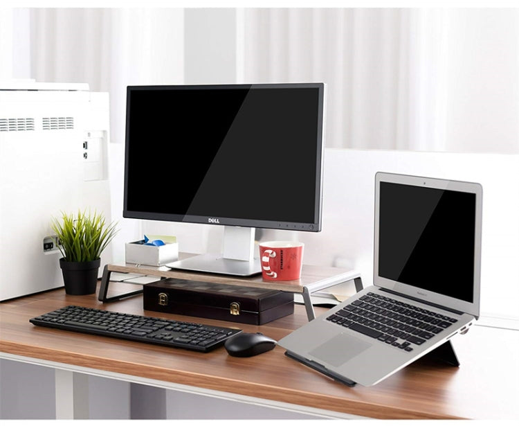 Monitor Stand Riser with Metal Feet for iMac MacBook LCD Display Printer, Lapdesk Tabletop Organizer Sturdy Platform Save Space(Black) - Laptop Stand by PMC Jewellery | Online Shopping South Africa | PMC Jewellery | Buy Now Pay Later Mobicred