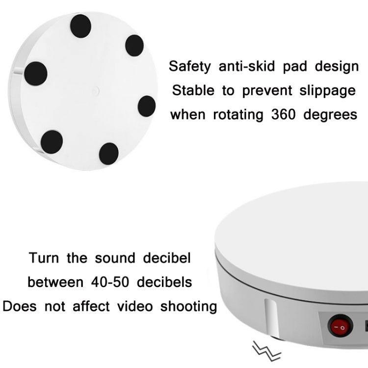 30cm Remote Control Speed Electric Turntable Sample Display Stand, Specification:EU Plug(Black) - free shipping - PMC TechLife - Order now!