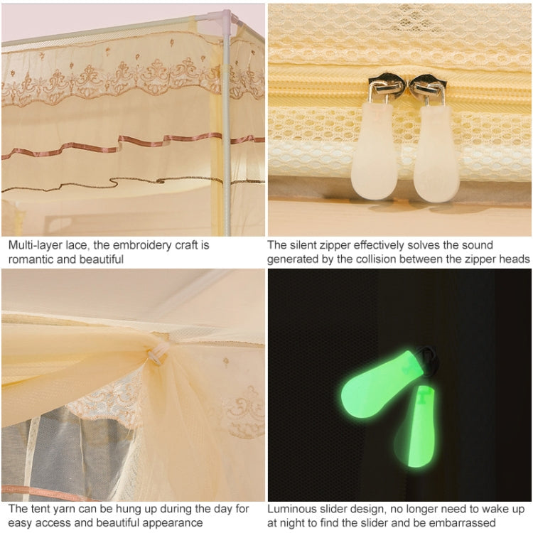 Home Free Installation Thickened Encryption Dustproof Mosquito Net, Size:200x220 cm(Full Bottom Green) - Mosquito Nets by PMC TechLife | Online Shopping South Africa | PMC TechLife