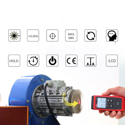 UT373 Non-contact High-precision Laser Tachometer Digital Display Motor Speedometer - Tachometers & Anemometer by PMC Jewellery | Online Shopping South Africa | PMC Jewellery | Buy Now Pay Later Mobicred