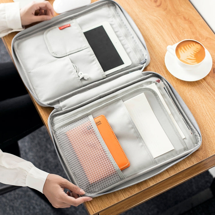 Multi-functional A4 Document Bags Portable Waterproof Oxford Cloth Storage Bag for Notebooks���Size: 33cm*24*3.5cm(Dark Gray) - Other by PMC TechLife | Online Shopping South Africa | PMC TechLife | Buy Now Pay Later Mobicred