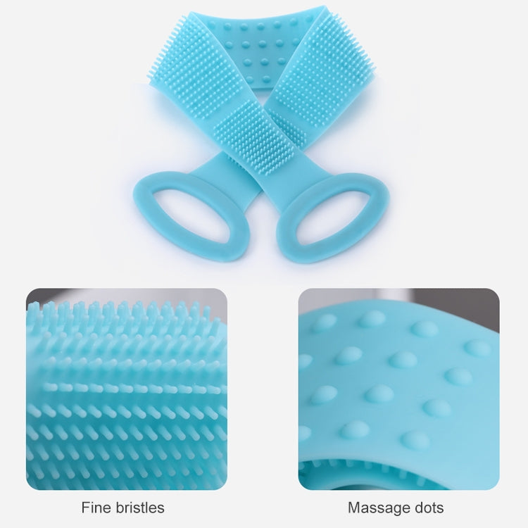 Silicone Massage Pull Strap Bath Brush Powerful Exfoliating Rubbing Bath Artifact(Sky Blue) - Bath Brushes & Sponges by PMC Jewellery | Online Shopping South Africa | PMC Jewellery