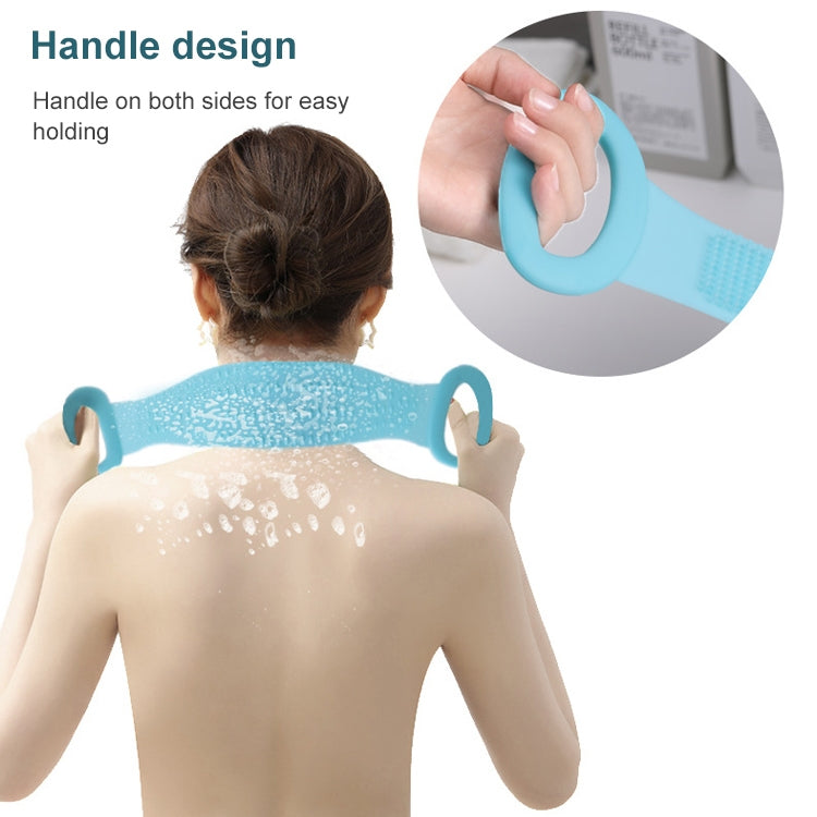 Silicone Massage Pull Strap Bath Brush Powerful Exfoliating Rubbing Bath Artifact(Sky Blue) - Bath Brushes & Sponges by PMC Jewellery | Online Shopping South Africa | PMC Jewellery