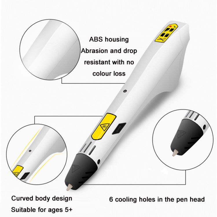 3D Printing Pen Children Toy Art Doodle Pen, Specification:USB+EU Plug - 3D Printer by PMC TechLife | Online Shopping South Africa | PMC TechLife