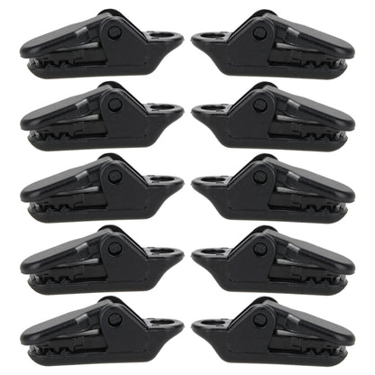 10pcs Tents Accessories Awning Wind Rope Clamp Plastic Clip Outdoor Camping Tent Alligator Cip Hook(Black) - Tents & Accessories by JD | Online Shopping South Africa | PMC Jewellery