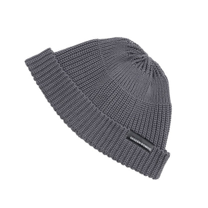 A21 Short Beanie Retro Hip Hop Knitted Cap, Size:One Size(Gray) - Knitted Cap by PMC Jewellery | Online Shopping South Africa | PMC Jewellery