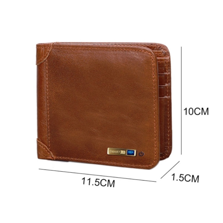 Men Leather Business Wallet Smart Anti-Lost Anti-Theft Wallet, Style:Smart(Wine Red) - Wallets by PMc TechLife | Online Shopping South Africa | PMc TechLife | Buy Now Pay Later Mobicred