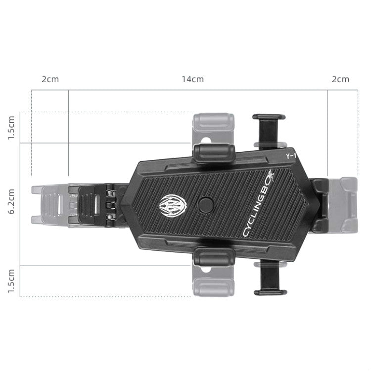 Bicycle Mobile Phone Holder Can Rotate And Adjust Fixed Aluminum Alloy Bracket Automatic Grab Bracket, Style:Rearview Mirror Installation(Black) - Holders by PMC TechLife | Online Shopping South Africa | PMC TechLife | Buy Now Pay Later Mobicred