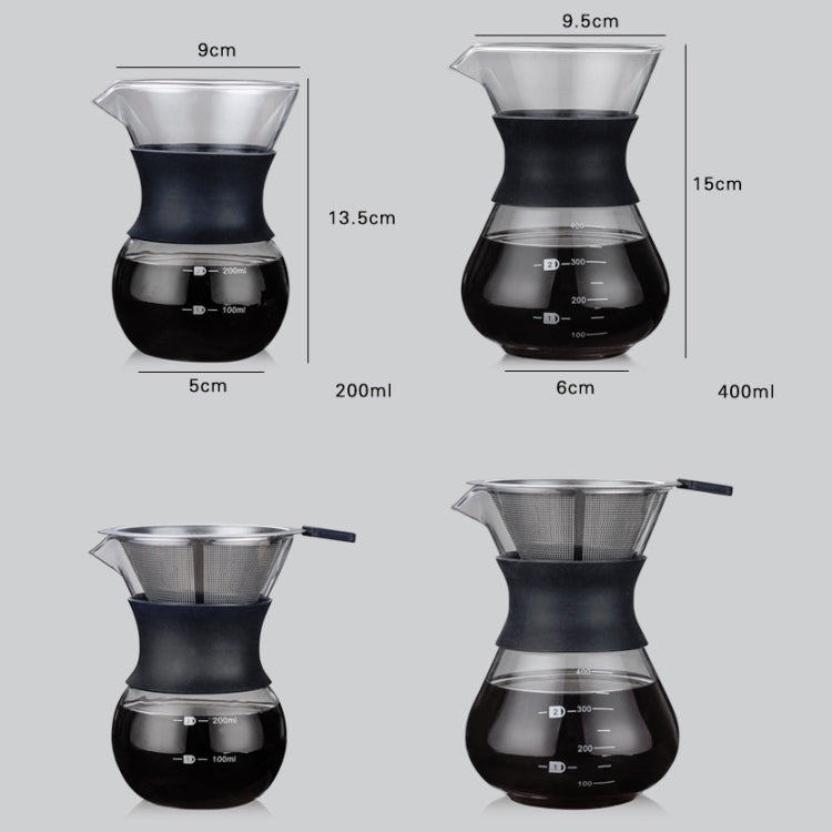 High Temperature Resistant Coffee Maker, Capacity:200ml, Style:With Strainer - free shipping - PMC TechLife - Order now!