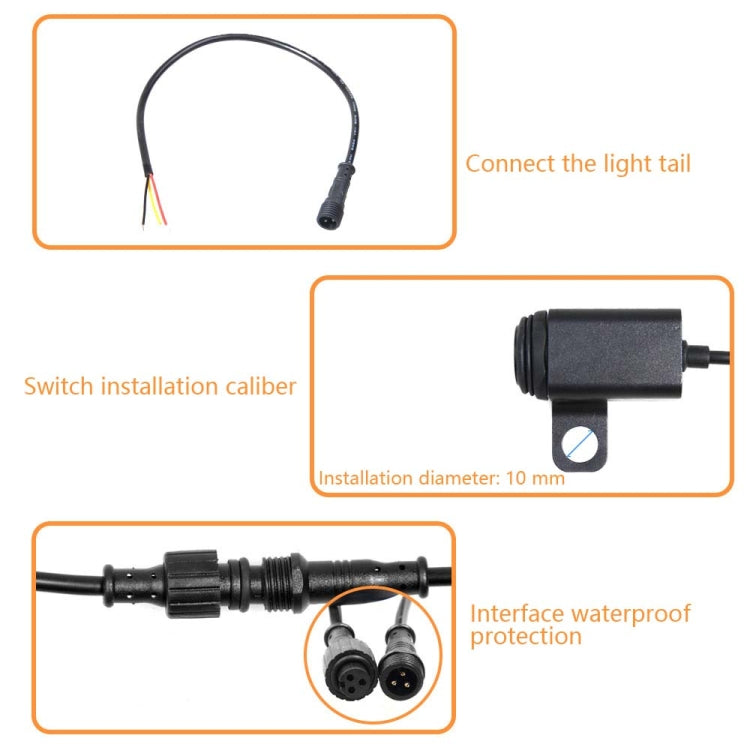 2 PCS / Set Motorcycle LED Lights Rearview Mirror Left And Right Switches Waterproof Boat-Shaped Switches - Others by PMC TechLife | Online Shopping South Africa | PMC TechLife | Buy Now Pay Later Mobicred