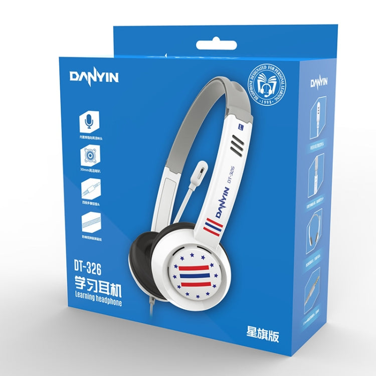 DANYIN DT326 Head-mounted Desktop Computer Children Learning Wire Headset with Microphone, Cable Length:1.8m, Style:3.5mm Two-hole(Black) - Multimedia Headset by Danyin | Online Shopping South Africa | PMC TechLife | Buy Now Pay Later Mobicred