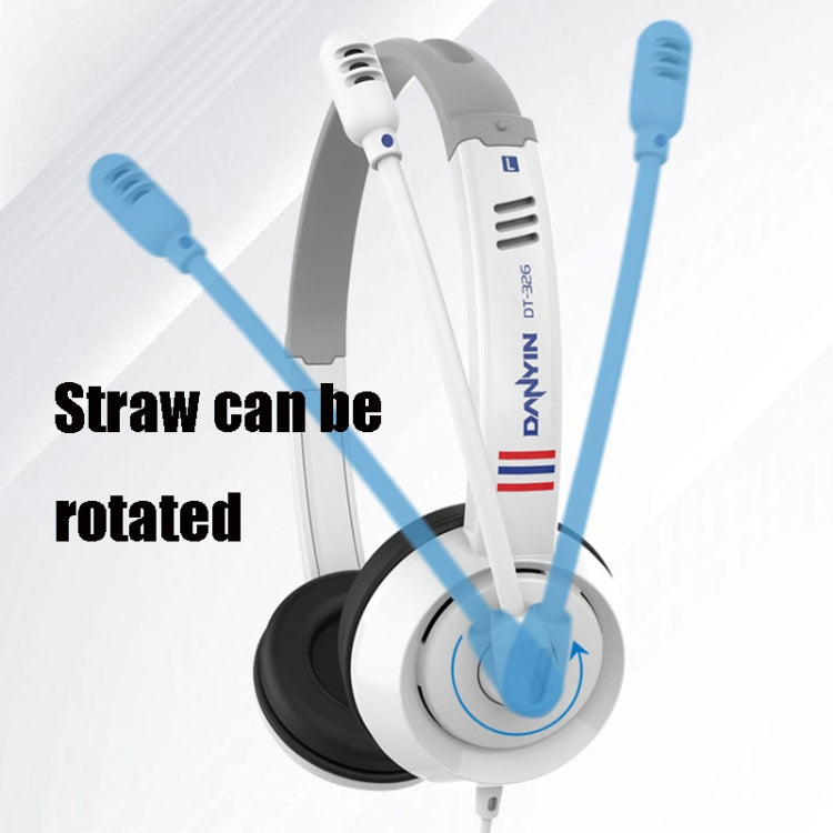 DANYIN DT326 Head-mounted Desktop Computer Children Learning Wire Headset with Microphone, Cable Length:1.8m, Style:3.5mm Two-hole(Black) - Multimedia Headset by Danyin | Online Shopping South Africa | PMC TechLife | Buy Now Pay Later Mobicred