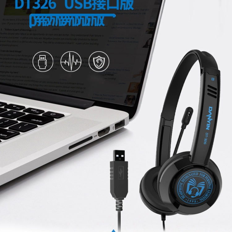 DANYIN DT326 Head-mounted Desktop Computer Children Learning Wire Headset with Microphone, Cable Length:1.8m, Style:Single Hole Four-level(Black) - free shipping - PMC TechLife - Order now!
