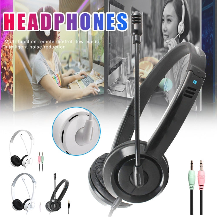 DANYIN DT326 Head-mounted Desktop Computer Children Learning Wire Headset with Microphone, Cable Length:1.8m, Style:USB(White) - Multimedia Headset by Danyin | Online Shopping South Africa | PMC Jewellery | Buy Now Pay Later Mobicred