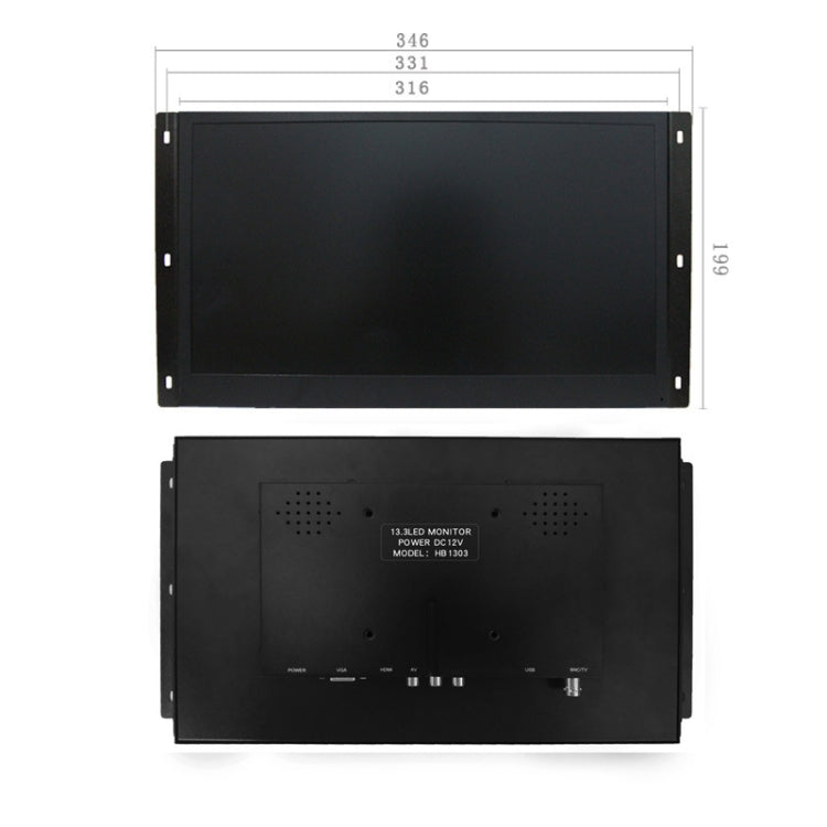 ZGYNK HB1303Q Embedded Industrial Capacitive Touch Display, US Plug, Size: 13.3 inch, Style:Resistor - free shipping - PMC TechLife - Order now!
