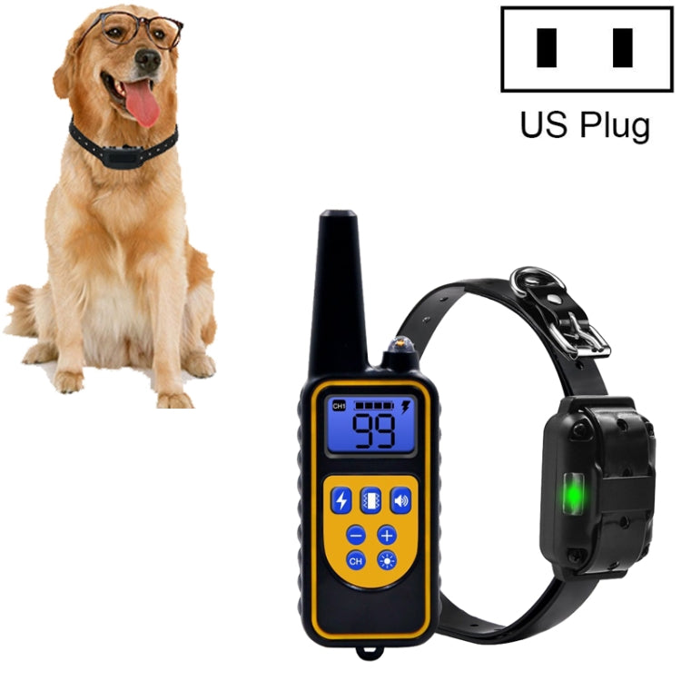 Bark Stopper Dog Training Device Dog Collar with Electric Shock Vibration Warning(US Plug) - Training Aids by PMC Jewellery | Online Shopping South Africa | PMC Jewellery | Buy Now Pay Later Mobicred