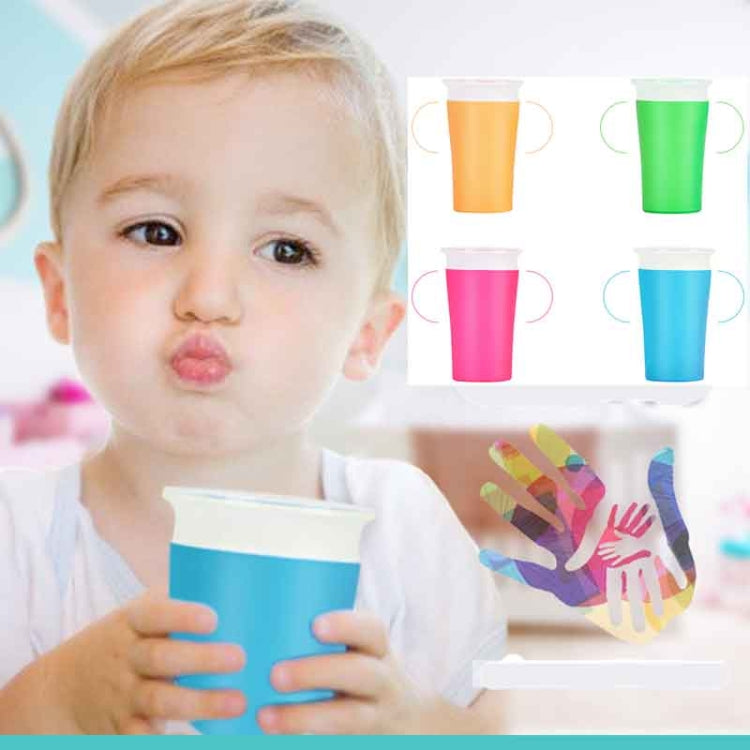 360 Degrees Rotated Baby Learning Drinking Cup With Double Handle Flip(Blue) - free shipping - PMC TechLife - Order now!