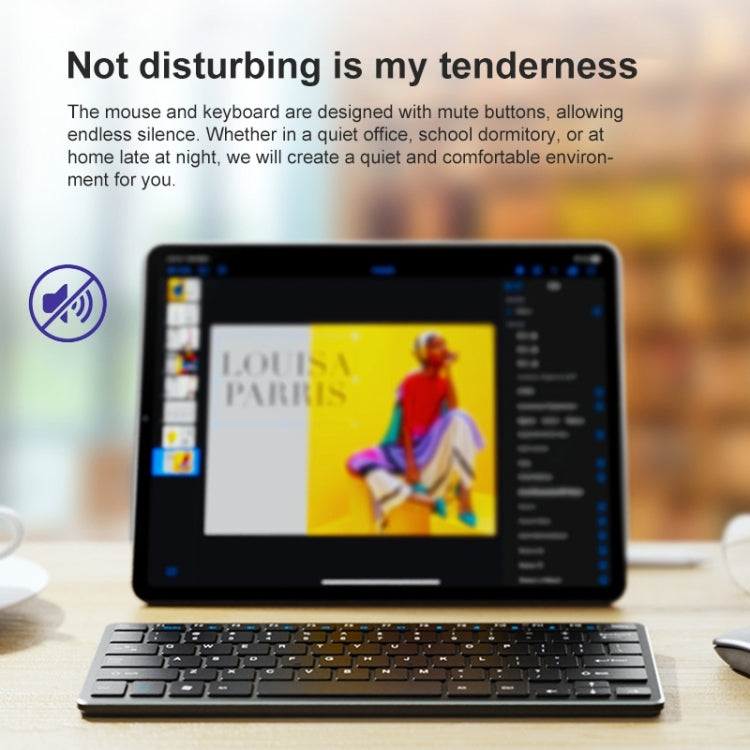 X5 2 in 1 Ultra-Thin Mini Wireless Bluetooth Keyboard + Bluetooth Mouse Set, Support Win / Android / IOS System(Black) - Universal Keyboard by PMC TechLife | Online Shopping South Africa | PMC TechLife