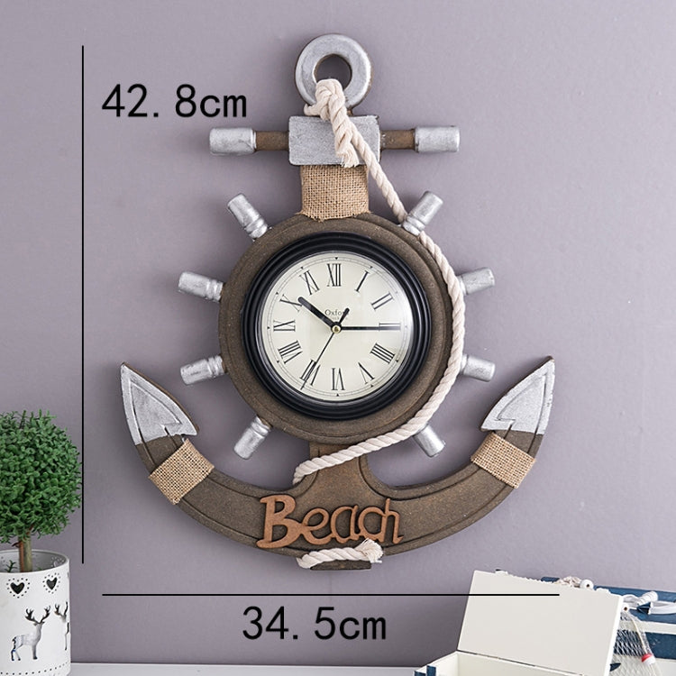 Retro Old Decoration Wall Clock Living Room Wooden Clock Wall Decoration(Silver) - Wall Clock by PMc TechLife | Online Shopping South Africa | PMc TechLife | Buy Now Pay Later Mobicred