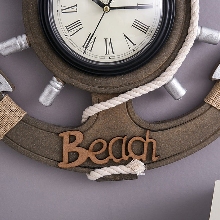 Retro Old Decoration Wall Clock Living Room Wooden Clock Wall Decoration(Silver) - Wall Clock by PMc TechLife | Online Shopping South Africa | PMc TechLife | Buy Now Pay Later Mobicred