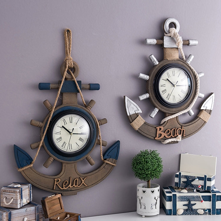 Retro Old Decoration Wall Clock Living Room Wooden Clock Wall Decoration(Silver) - Wall Clock by PMc TechLife | Online Shopping South Africa | PMc TechLife | Buy Now Pay Later Mobicred