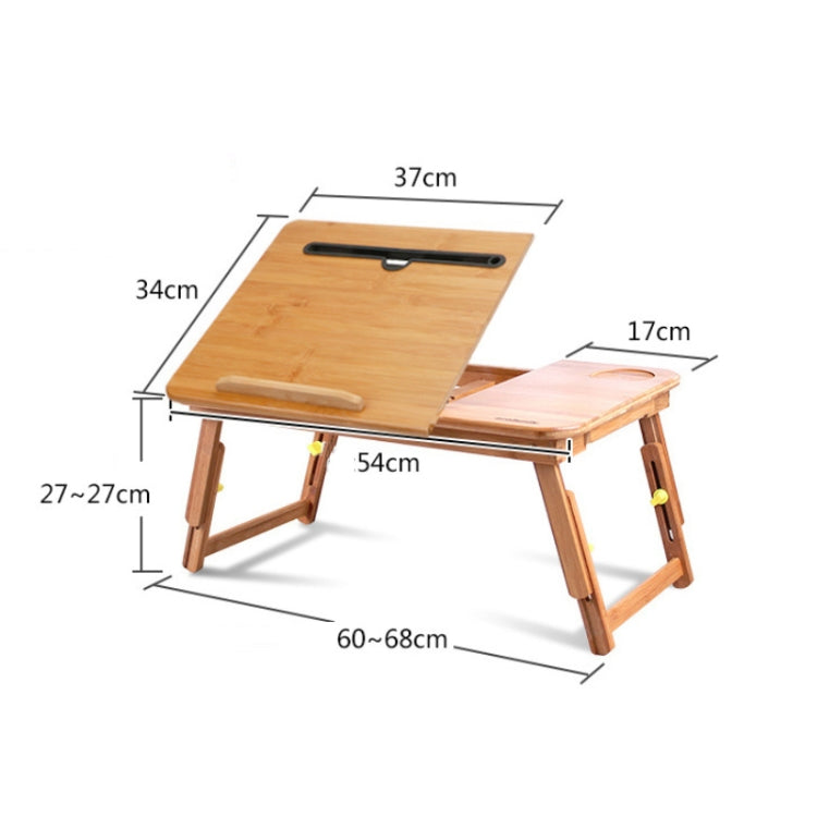 Folding Laptop Desk Bed Card Slot Lifting Type Lazy Computer Desk, Size: Medium (54cm), Style:with Drawer - Laptop Stand by PMC Jewellery | Online Shopping South Africa | PMC Jewellery | Buy Now Pay Later Mobicred
