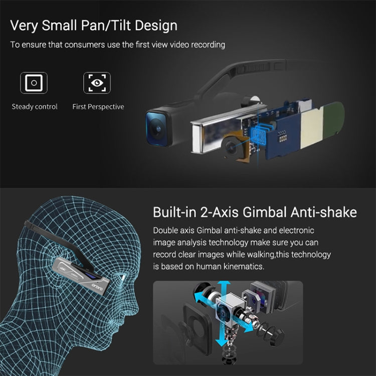 ORDRO EP7 4K Head-Mounted  Auto Focus Live Video Smart Sports Camera, Style:Without Remote Control(Silver Black) - Sports Camera by PMC TechLife | Online Shopping South Africa | PMC TechLife | Buy Now Pay Later Mobicred