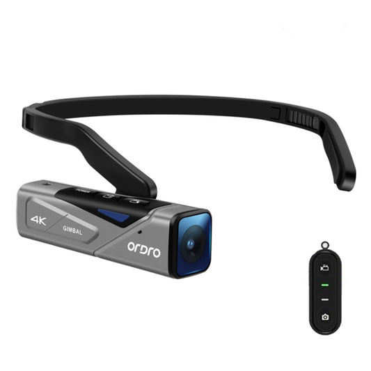 ORDRO EP7 4K Head-Mounted  Auto Focus Live Video Smart Sports Camera, Style:With Remote Control(Silver Black) - Other Camera by PMC Jewellery | Online Shopping South Africa | PMC Jewellery | Buy Now Pay Later Mobicred