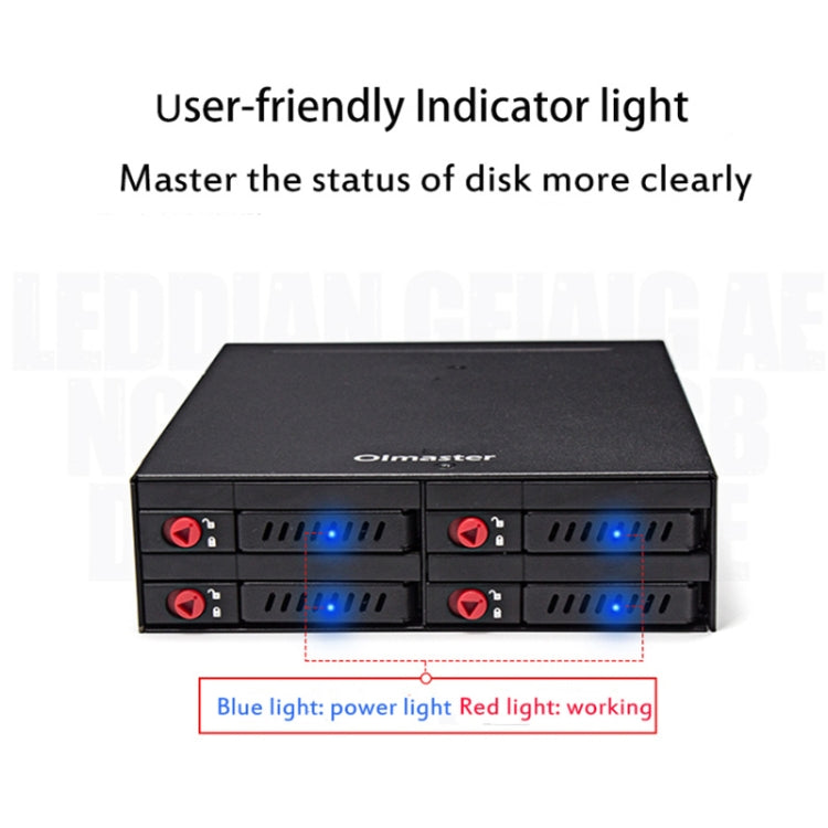 OImaster MR-6401 Four-Bay Chassis Built-In Optical Drive Hard Disk Box - free shipping - PMC Jewellery - Order now!