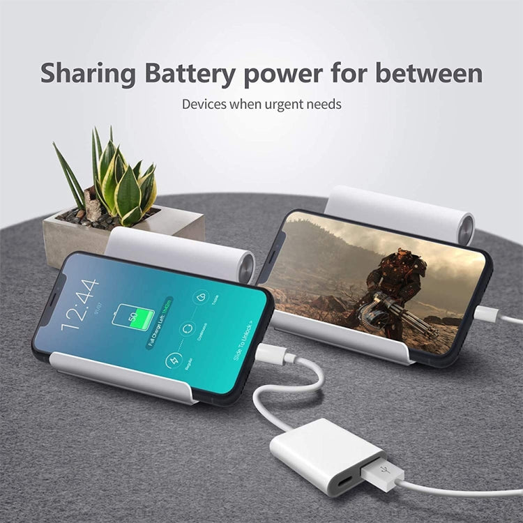 8 Pin To USB2.0+8 Pin Interface OTG Sdapter, Support IOS System(Upgrade) - Converter & Adapter by PMC Jewellery | Online Shopping South Africa | PMC Jewellery | Buy Now Pay Later Mobicred