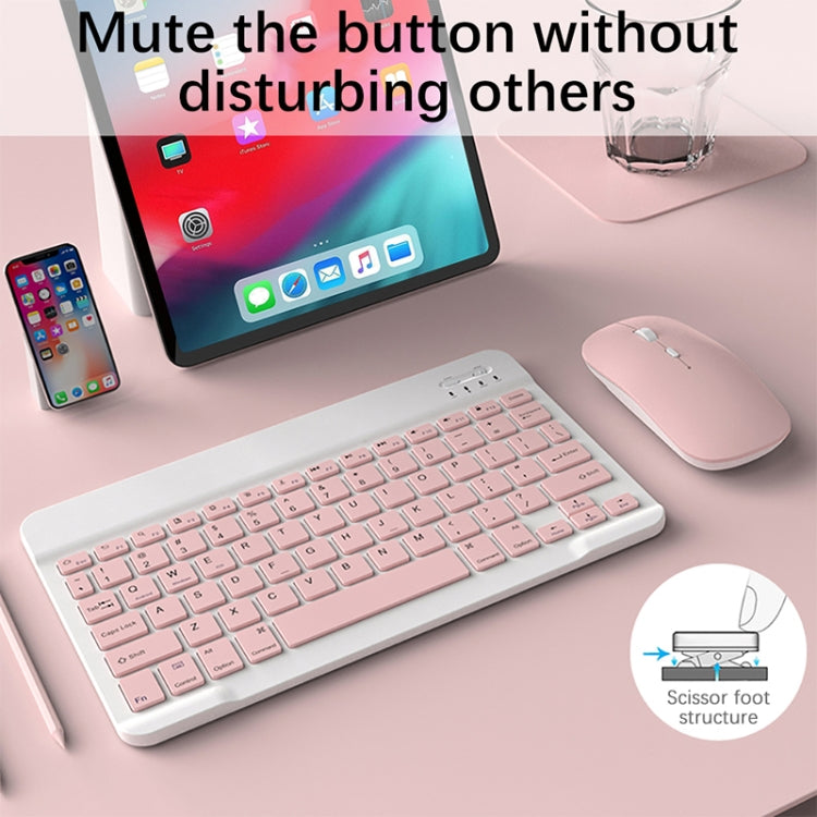 Universal Ultra-Thin Portable Bluetooth Keyboard and Mouse Set For Tablet Phones, Size:7 inch(Green Keyboard + Green Mouse) - Universal Keyboard by PMC TechLife | Online Shopping South Africa | PMC TechLife