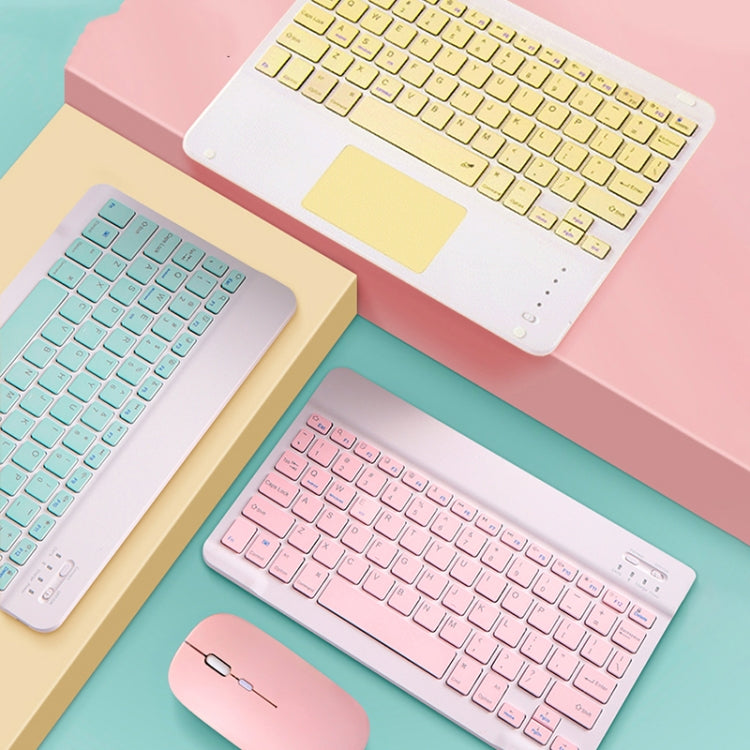 Universal Ultra-Thin Portable Bluetooth Keyboard and Mouse Set For Tablet Phones, Size:10 inch(Pink Keyboard + Pink Mouse) - Universal Keyboard by PMC TechLife | Online Shopping South Africa | PMC TechLife