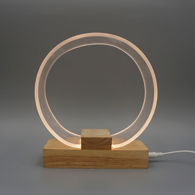 USB Acrylic Ring Table Lamp Night Light - Bedside Light by PMc TechLife | Online Shopping South Africa | PMc TechLife | Buy Now Pay Later Mobicred