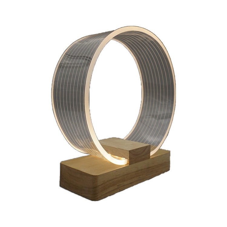 USB Acrylic Ring Table Lamp Night Light - Bedside Light by PMc TechLife | Online Shopping South Africa | PMc TechLife | Buy Now Pay Later Mobicred