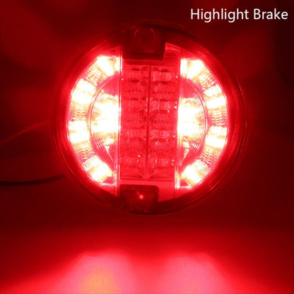 4 Inch 20 LEDs10-30V Wide Pressure Truck Tail Light 20LED Round Truck Tail Light Bread Light(Yellow) - Brake Lights by PMC Jewellery | Online Shopping South Africa | PMC Jewellery | Buy Now Pay Later Mobicred