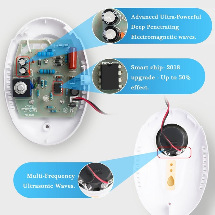 DC-9007 Ultrasonic Mosquito Repellent Portable Insect Repellent, Style:UK Plug(Black) - Repellents by PMC TechLife | Online Shopping South Africa | PMC TechLife | Buy Now Pay Later Mobicred