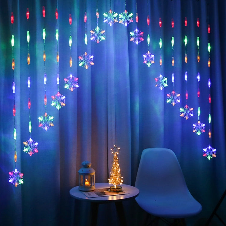 LED Inverted V Snowflake Five-Star Decorative Lights Christmas Waterproof String Lights, EU Plug(Colorful Light) - Christmas Decoration Lamps by PMc TechLife | Online Shopping South Africa | PMc TechLife | Buy Now Pay Later Mobicred