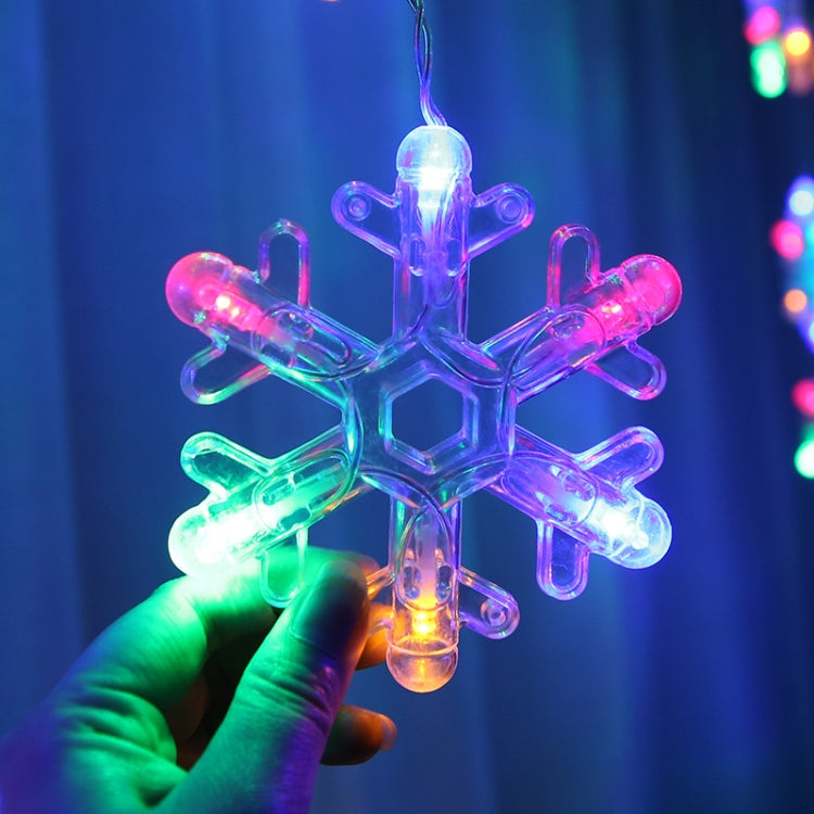 LED Inverted V Snowflake Five-Star Decorative Lights Christmas Waterproof String Lights, EU Plug(Colorful Light) - Christmas Decoration Lamps by PMc TechLife | Online Shopping South Africa | PMc TechLife | Buy Now Pay Later Mobicred