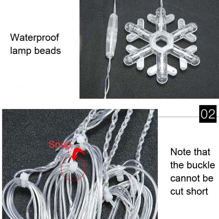LED Inverted V Snowflake Five-Star Decorative Lights Christmas Waterproof String Lights, EU Plug(Colorful Light) - Christmas Decoration Lamps by PMc TechLife | Online Shopping South Africa | PMc TechLife | Buy Now Pay Later Mobicred