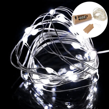 10 PCS LED Wine Bottle Cork Copper Wire String Light IP44 Waterproof Holiday Decoration Lamp, Style:2m 20LEDs(White Light) - Holiday Lights by PMC Jewellery | Online Shopping South Africa | PMC Jewellery | Buy Now Pay Later Mobicred