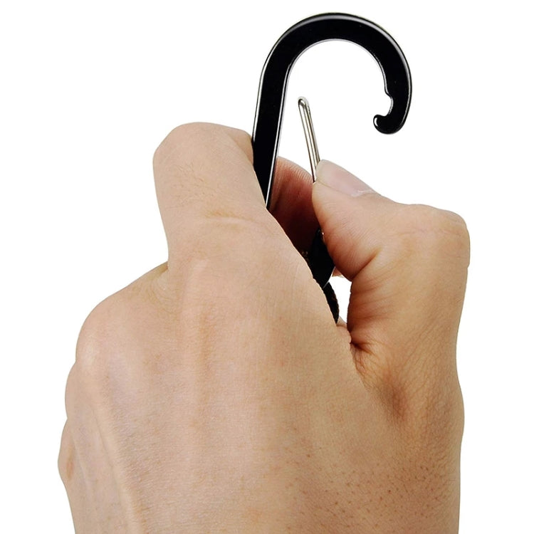 Outdoor Multifunctional Nylon Umbrella Rope Carabiner Key Chain(Black) - free shipping - PMc TechLife - Order now!