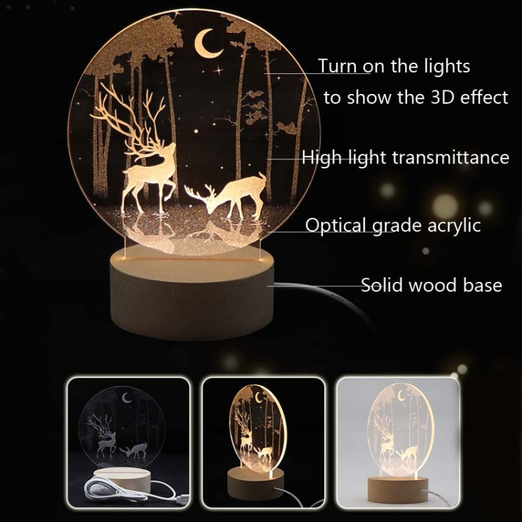 3D Atmosphere Decorative Light Acrylic Inner Carved LED Night Light Creative Girl Table Lamp(Cartoon Astronaut) - Novelty Lighting by PMC TechLife | Online Shopping South Africa | PMC TechLife | Buy Now Pay Later Mobicred