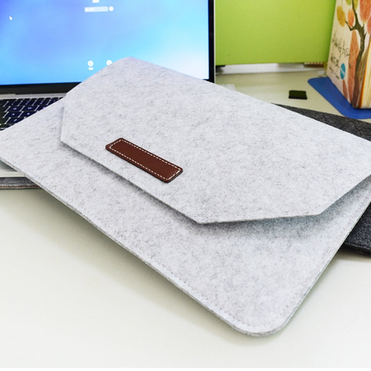 Portable Air Permeable Felt Sleeve Bag for MacBook Laptop, with Power Storage Bag, Size:13 inch(Grey) - Protective Bags by PMC Jewellery | Online Shopping South Africa | PMC Jewellery | Buy Now Pay Later Mobicred