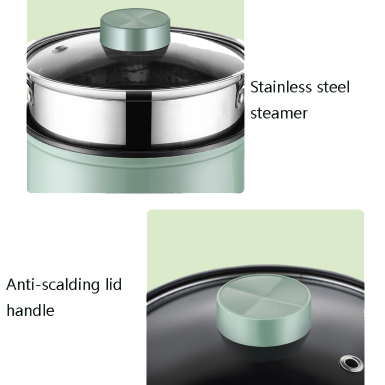 Multi-Function Electric-Cooker Mini Dormitory Student Cooking Rice Stir Frying Non-Stick Pot, 110V US Plug, Colour: White Manual Single Pot(1.7L) - free shipping - PMC TechLife - Order now!