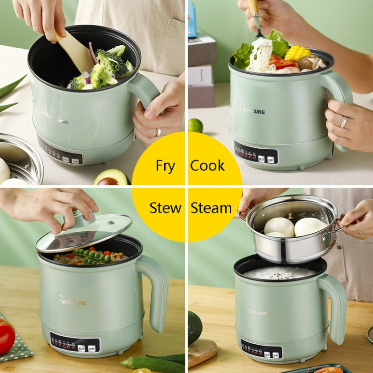 Multi-Function Electric-Cooker Mini Dormitory Student Cooking Rice Stir Frying Non-Stick Pot, 110V US Plug, Colour: White Smart Single Pot(1.7L) - free shipping - PMC TechLife - Order now!