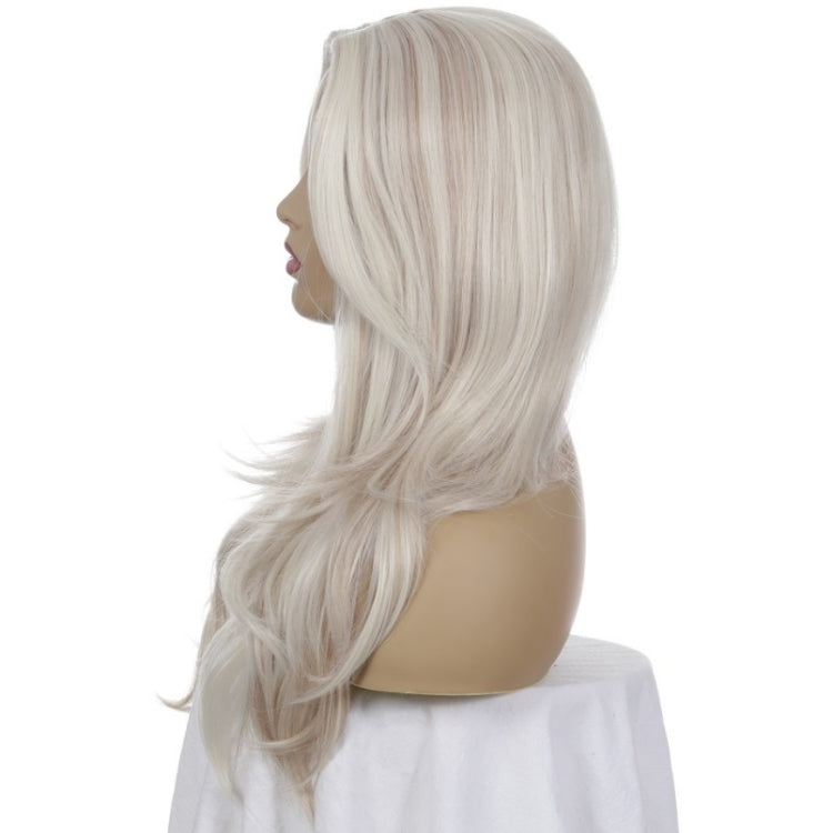 Women Split Wigs Long Curly Hair Synthetic Headgear(Light Gold + Brown) - free shipping - PMC TechLife - Order now!