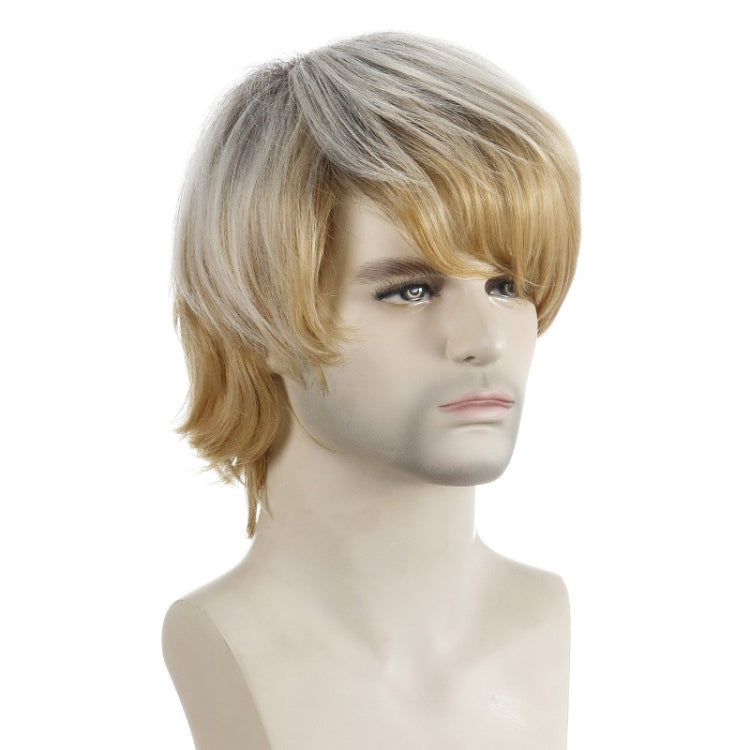 Light Blond Short Hair Men Chemical Fiber Wig(Light Gold) - free shipping - PMC TechLife - Order now!